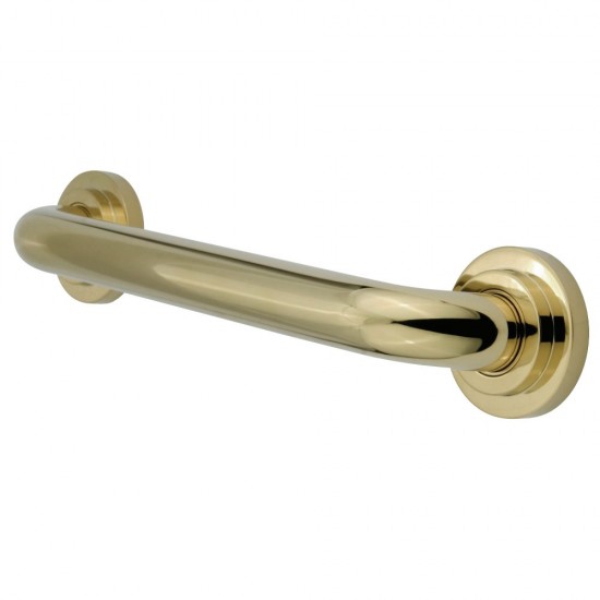 Kingston Brass Manhattan 12-Inch Decorative 1-1/4-Inch OD Grab Bar, Polished Brass