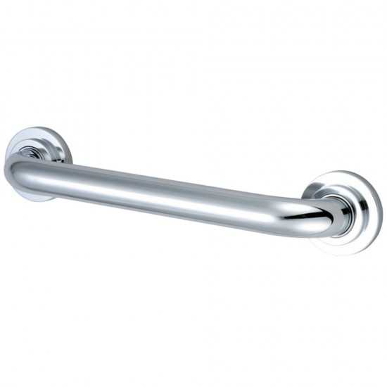 Kingston Brass Manhattan 12-Inch Decorative 1-1/4-Inch OD Grab Bar, Polished Chrome