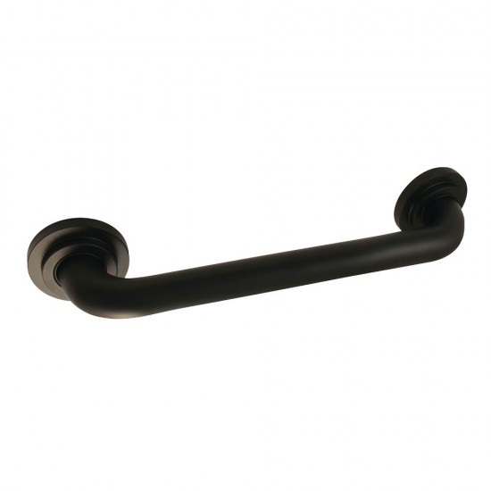 Kingston Brass Manhattan 12-Inch Decorative 1-1/4-Inch OD Grab Bar, Matte Black