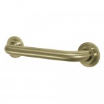 Kingston Brass Manhattan 12-Inch Decorative 1-1/4-Inch OD Grab Bar, Brushed Brass