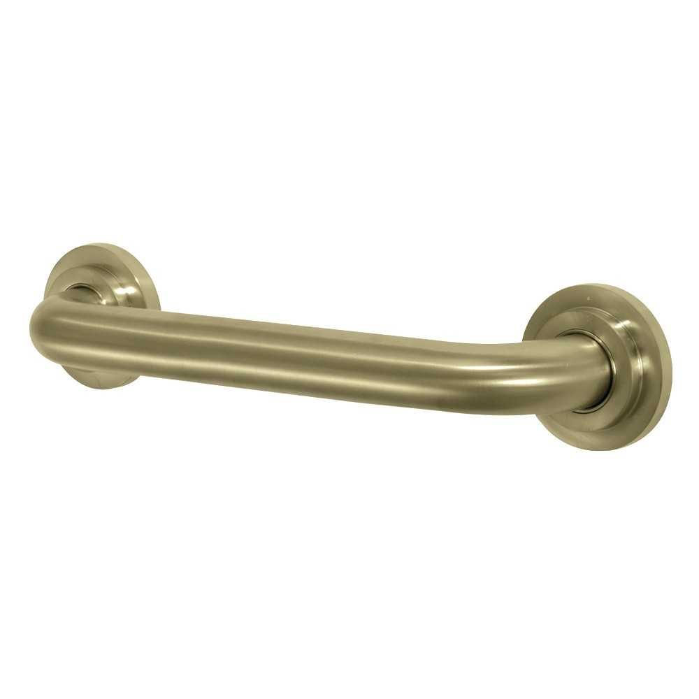 Kingston Brass Manhattan 12-Inch Decorative 1-1/4-Inch OD Grab Bar, Brushed Brass