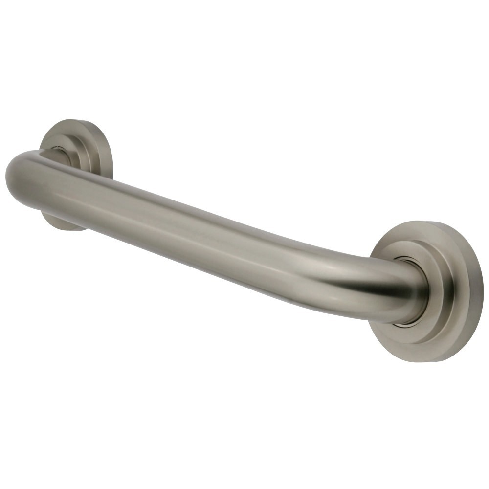 Kingston Brass Manhattan 12-Inch Decorative 1-1/4-Inch OD Grab Bar, Brushed Nickel