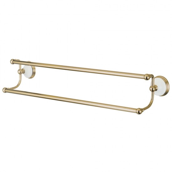 Kingston Brass Victorian 24-Inch Dual Towel Bar, Polished Brass