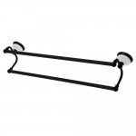Kingston Brass Victorian 24-Inch Dual Towel Bar, Matte Black
