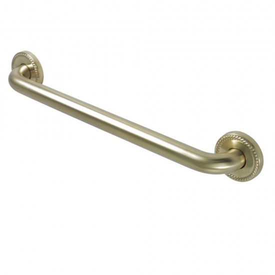 Kingston Brass Laurel 18-Inch X 1-1/4-Inch OD Decorative Grab Bar, Brushed Brass