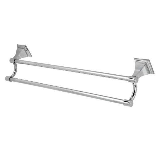 Kingston Brass Monarch 24-Inch Dual Towel Bar, Polished Chrome