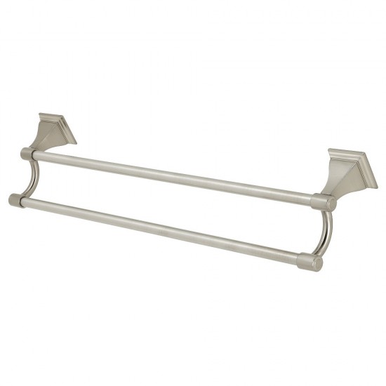 Kingston Brass Monarch 24-Inch Dual Towel Bar, Brushed Nickel