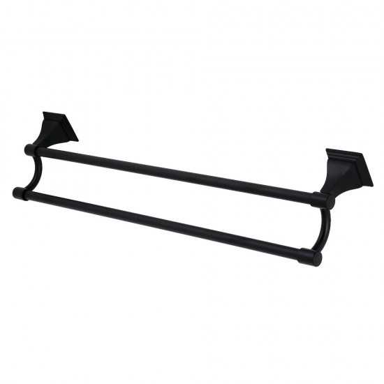 Kingston Brass Monarch 24-Inch Dual Towel Bar, Matte Black