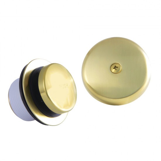 Kingston Brass Easy Touch Toe-Tap Tub Drain Kit, Brushed Brass