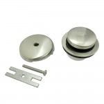 Kingston Brass Easy Touch Toe-Tap Tub Drain Kit, Brushed Nickel