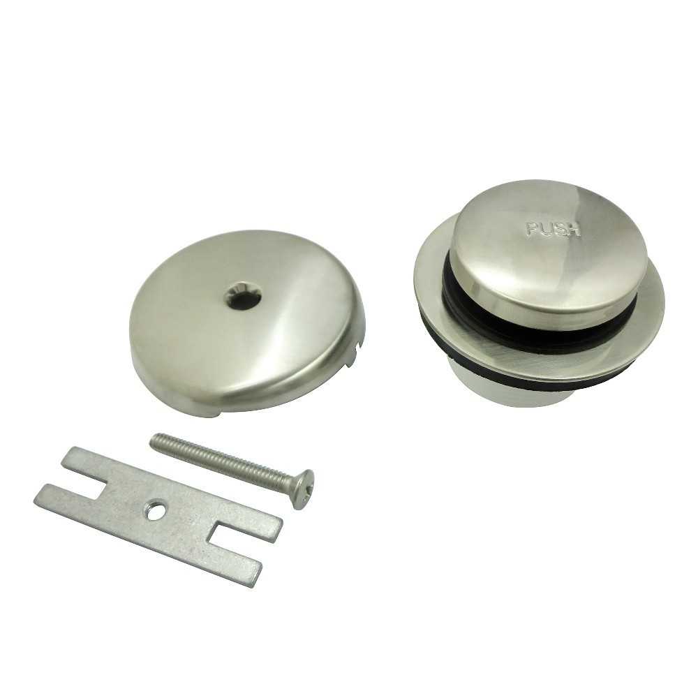 Kingston Brass Easy Touch Toe-Tap Tub Drain Kit, Brushed Nickel