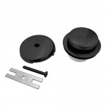 Kingston Brass Easy Touch Toe-Tap Tub Drain Kit, Matte Black