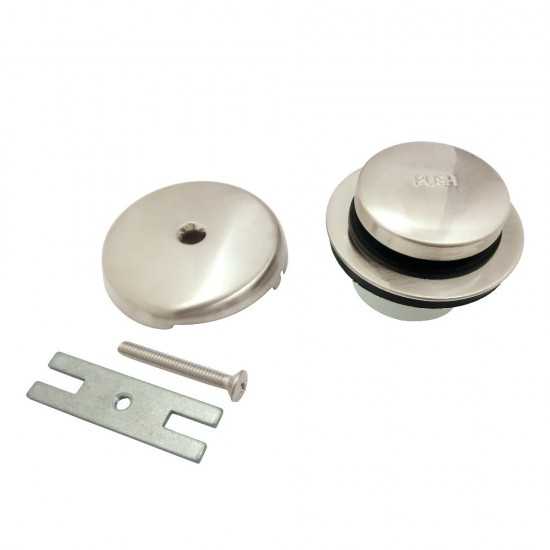 Kingston Brass Easy Touch Toe-Tap Tub Drain Kit, Polished Nickel