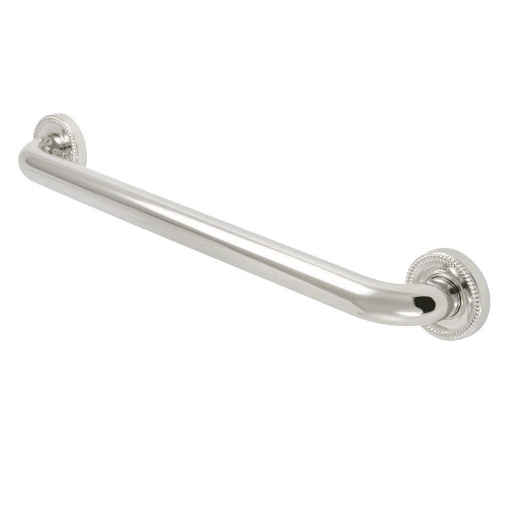 Kingston Brass Camelon 18" Decorative Grab Bar, Polished Nickel