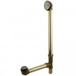 Kingston Brass Tip-Toe Bath Tub Drain with Overflow, Brushed Nickel