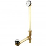 Kingston Brass 20" Tub Waste with Overflow with Tip Toe Drain, Polished Chrome