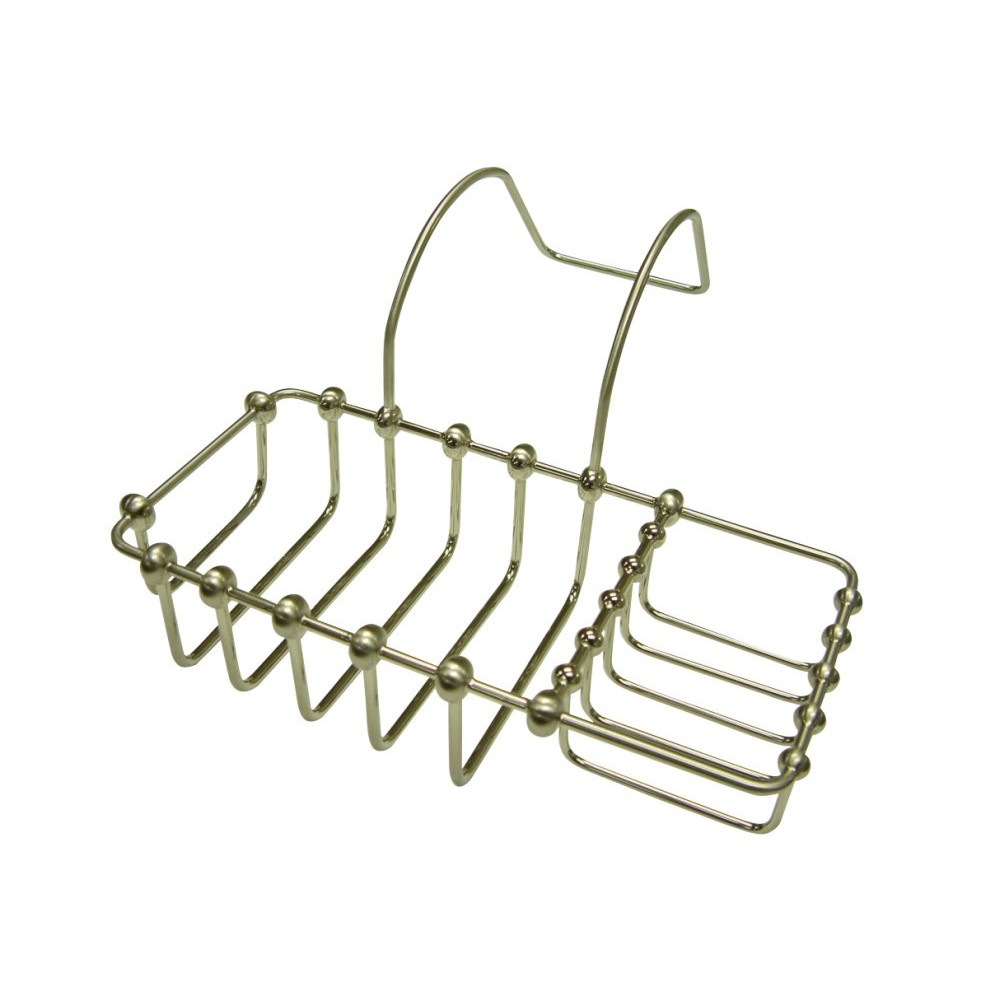 Kingston Brass 8" Clawfoot Bath Soap and Sponge Holder, Brushed Nickel