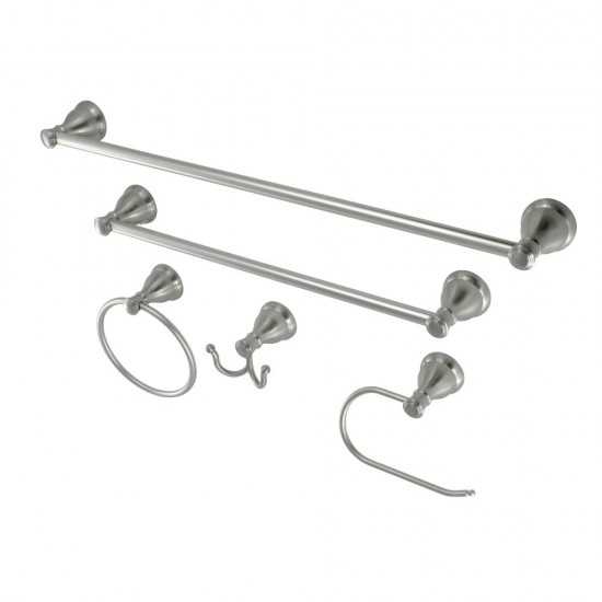 Kingston Brass Mesa Verde 5-Piece Bathroom Accessory Set, Brushed Nickel