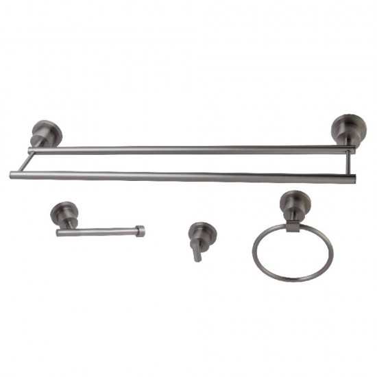 Kingston Brass 4-Piece Bathroom Accessories Set, Brushed Nickel