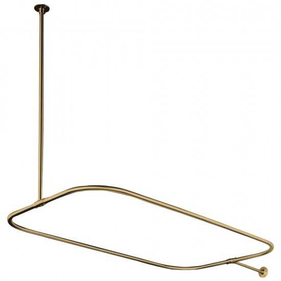 Kingston Brass Rectangular Shower Rod, Polished Brass