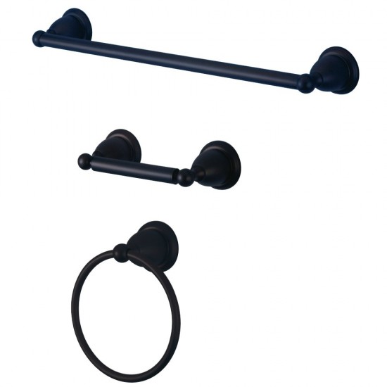 Kingston Brass 3-Piece Bathroom Accessory Set, Oil Rubbed Bronze