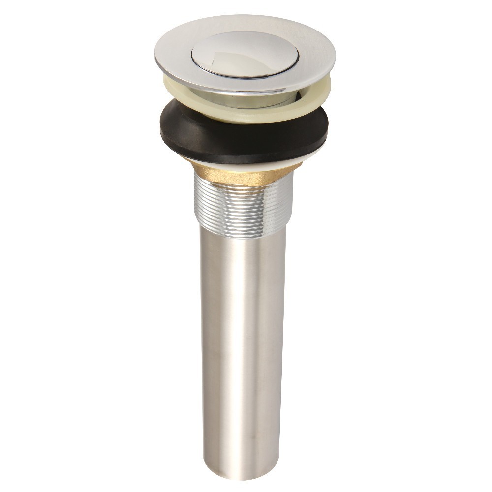 Kingston Brass Complement Push-Up Drain with Overflow, Polished Chrome