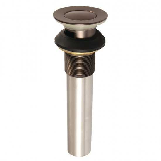 Kingston Brass Complement Push-Up Drain with Overflow, Oil Rubbed Bronze