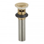 Kingston Brass Complement Push-Up Drain with Overflow, Brushed Brass