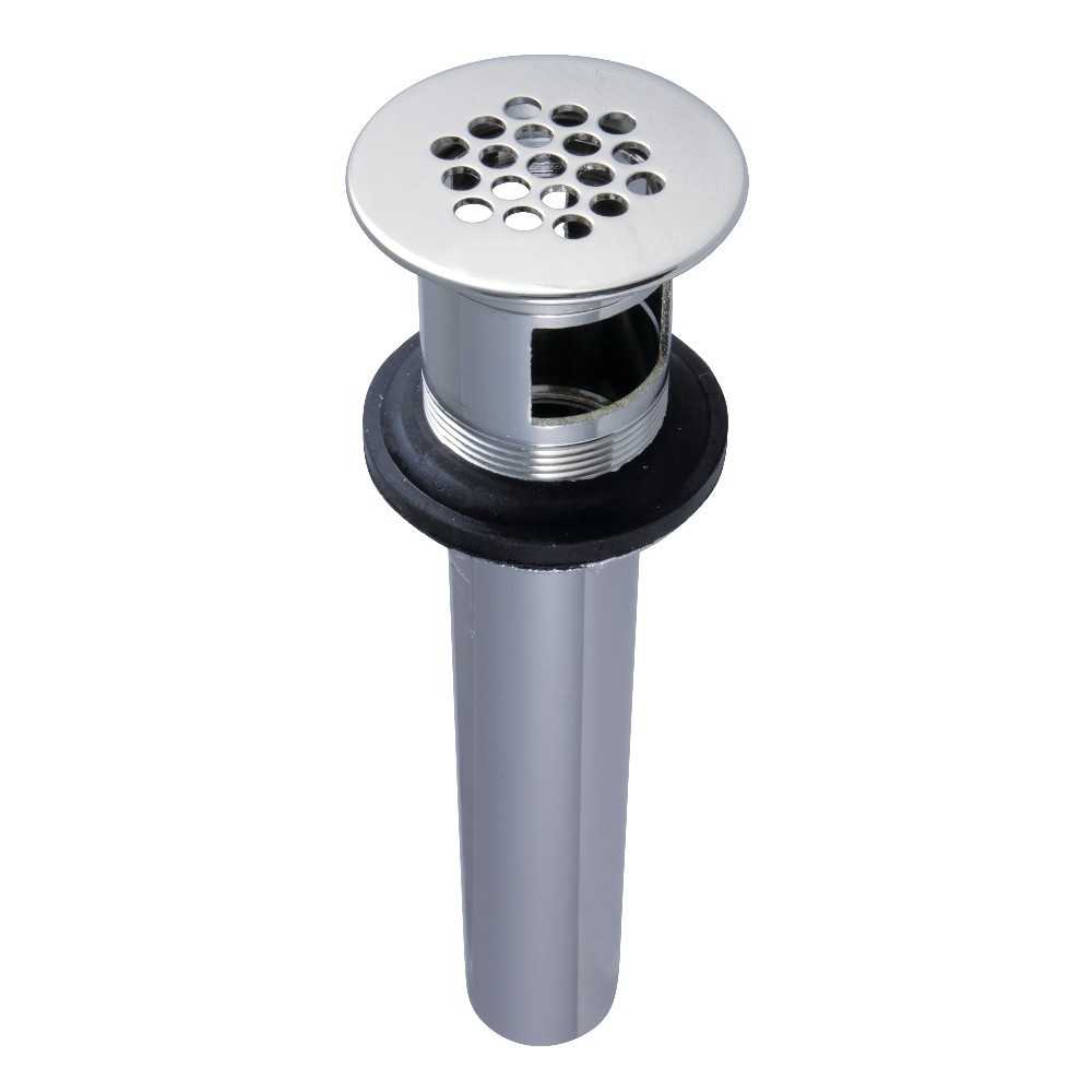 Kingston Brass Grid Drain with Overflow, Polished Nickel Kingston Brass Grid Drain with Overflow, Polished Nickel