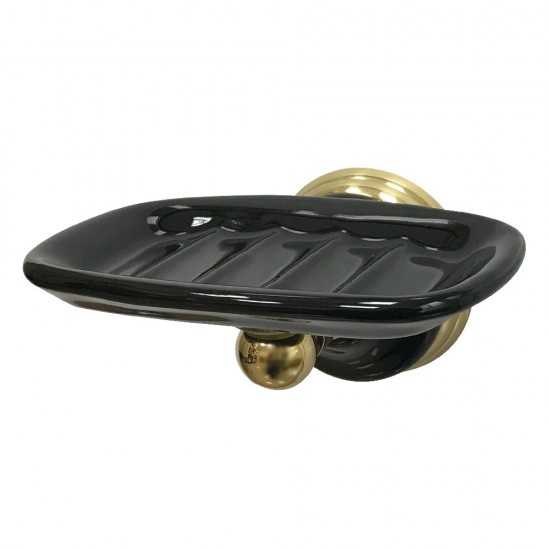 Kingston Brass Water Onyx Soap Dish Holder, Polished Brass