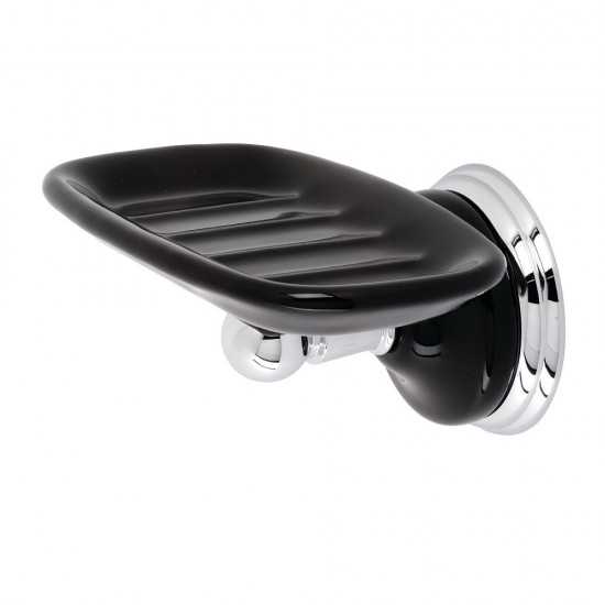 Kingston Brass Water Onyx Soap Dish Holder, Polished Chrome