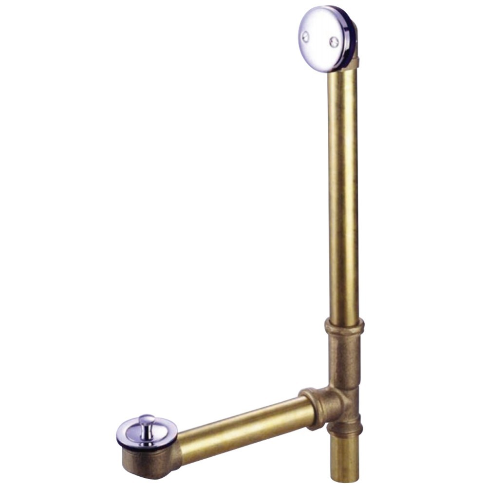 Kingston Brass 16" Tub Waste with Overflow with Lift and Lock Drain, Polished Chrome