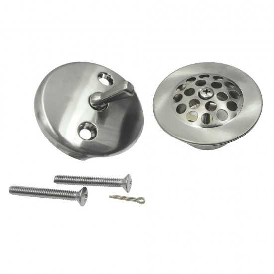 Kingston Brass Grid Tub Drain Kit, Brushed Nickel