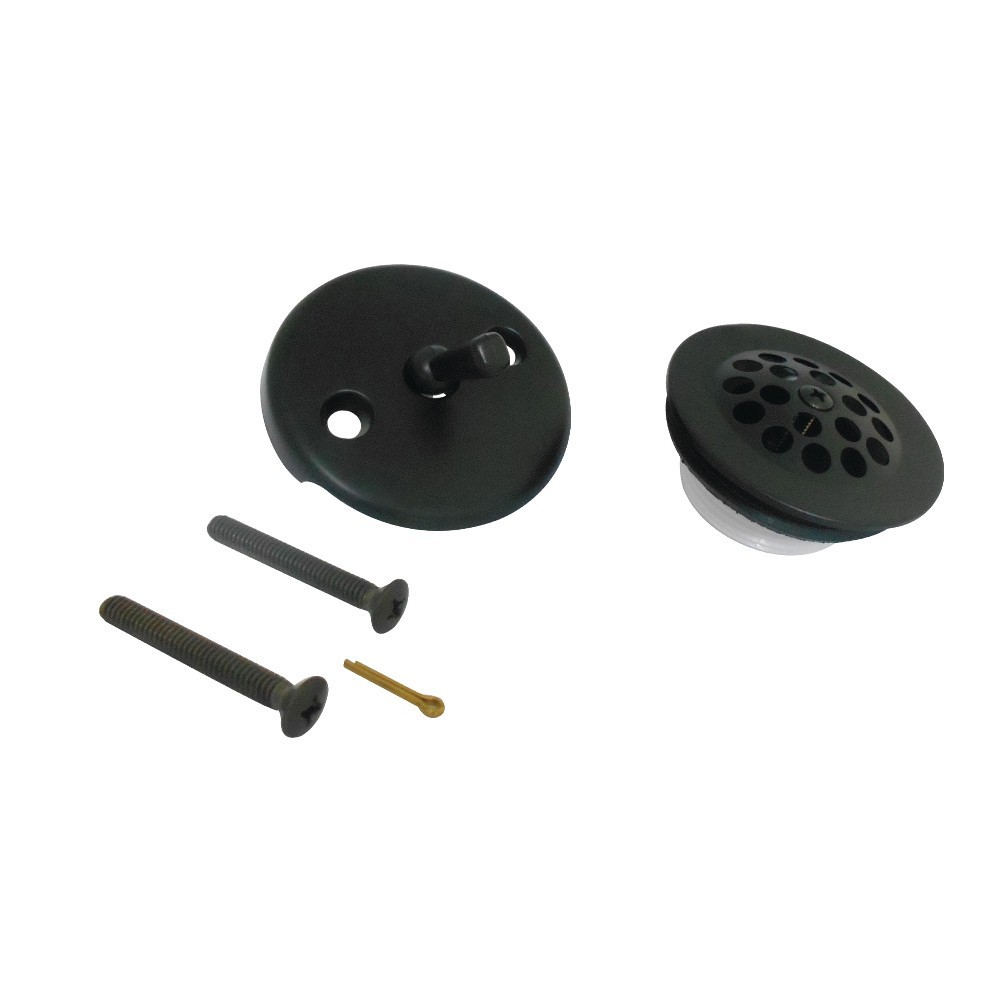 Kingston Brass Grid Tub Drain Kit, Matte Black Kingston Brass Grid Tub Drain Kit, Matte Black