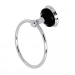 Kingston Brass Water Onyx 6 in. Towel Ring, Polished Chrome