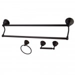 Kingston Brass Restoration 3-Piece Bathroom Hardware, Oil Rubbed Bronze