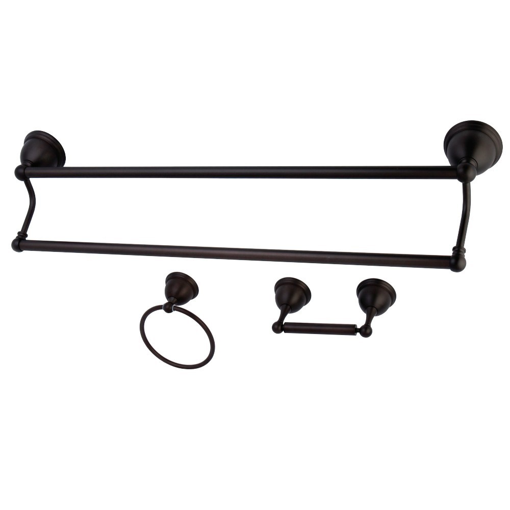 Kingston Brass Restoration 3-Piece Bathroom Hardware, Oil Rubbed Bronze Kingston Brass Restoration 3-Piece Bathroom Hardware, Oil Rubbed Bronze