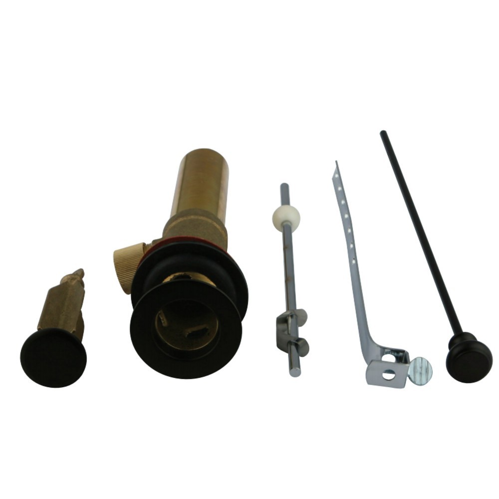 Kingston Brass Pop-Up Drain with Overflow, 22 Gauge, Oil Rubbed Bronze Kingston Brass Pop-Up Drain with Overflow, 22 Gauge, Oil Rubbed Bronze
