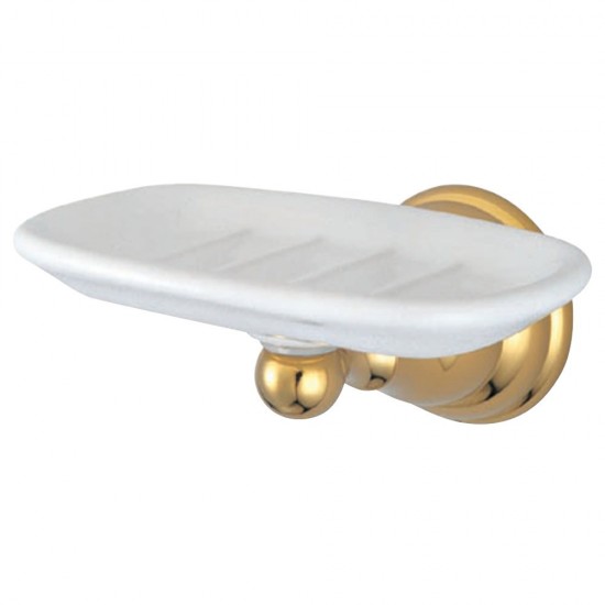 Kingston Brass Royale Wall-Mount Soap Dish, Polished Brass