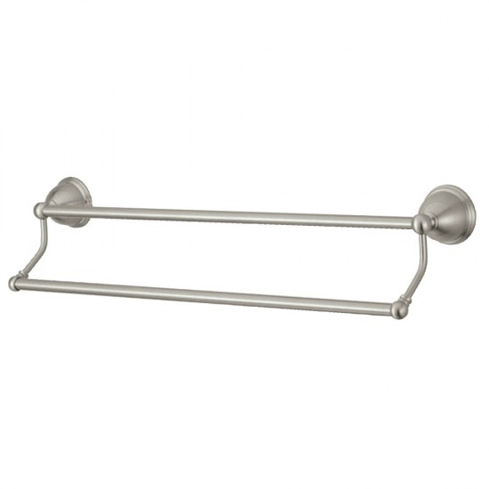 Kingston Brass Restoration 24" Dual Towel Bar, Brushed Nickel