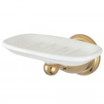 Kingston Brass Heritage Wall-Mount Soap Dish, Polished Brass