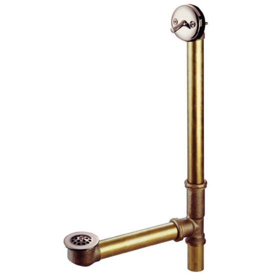 Kingston Brass 16" Trip Lever Waste and Overflow Drain, Brushed Nickel