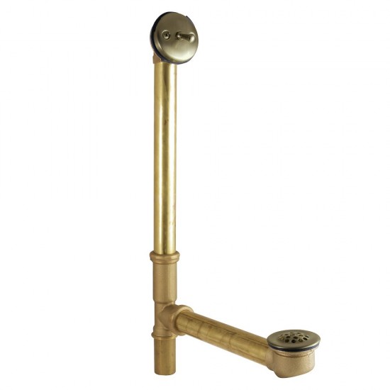 Kingston Brass 16" Trip Lever Waste and Overflow Drain, Antique Brass