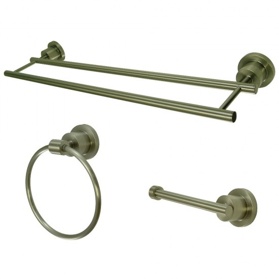 Kingston Brass 3-Piece Bathroom Accessories Set, Brushed Nickel