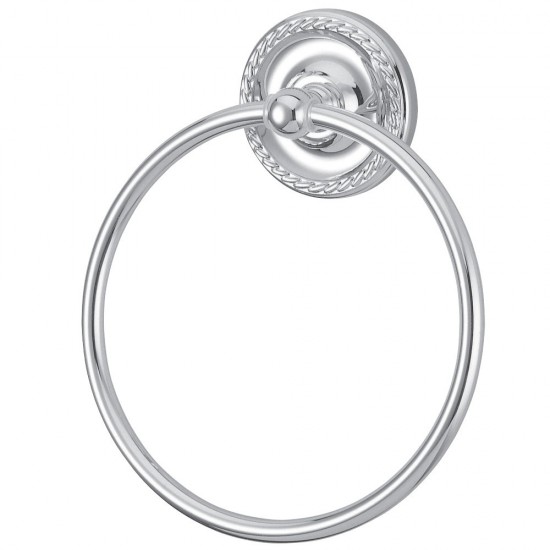 Kingston Brass Laurel 6" Towel Ring, Polished Chrome