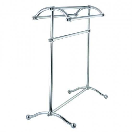 Kingston Brass Pedestal Towel Rack, Polished Chrome