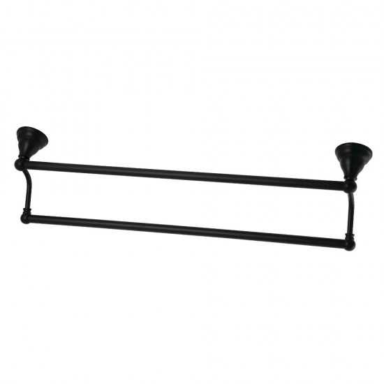 Kingston Brass Royale 24-Inch Dual Towel Bar, Matte Black