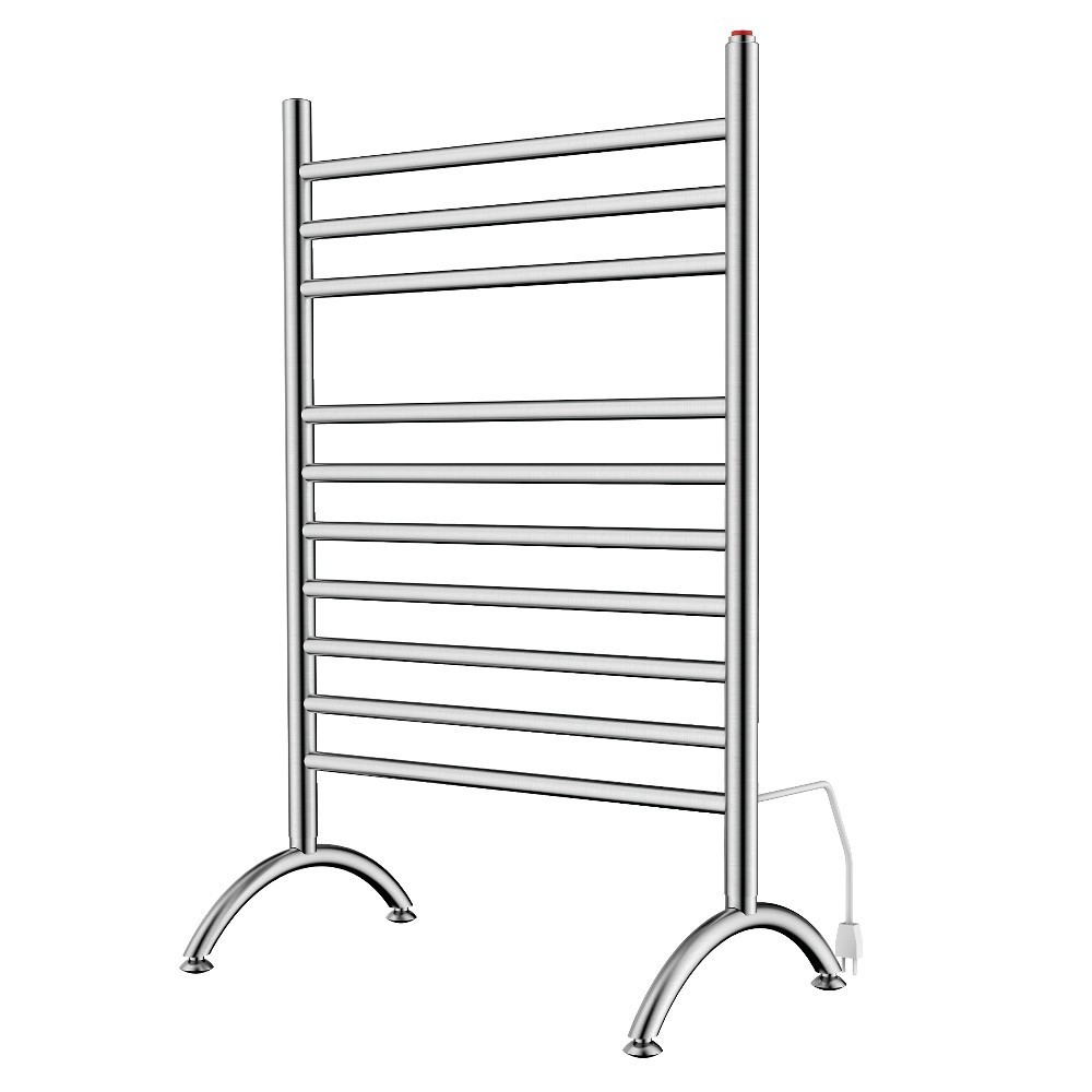 Kingston Brass Templeton Freestanding Plug-In Towel Warmer, Brushed