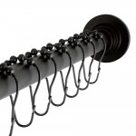 Kingston Brass Adjustable Shower Rod and Shower Ring Set, Oil Rubbed Bronze