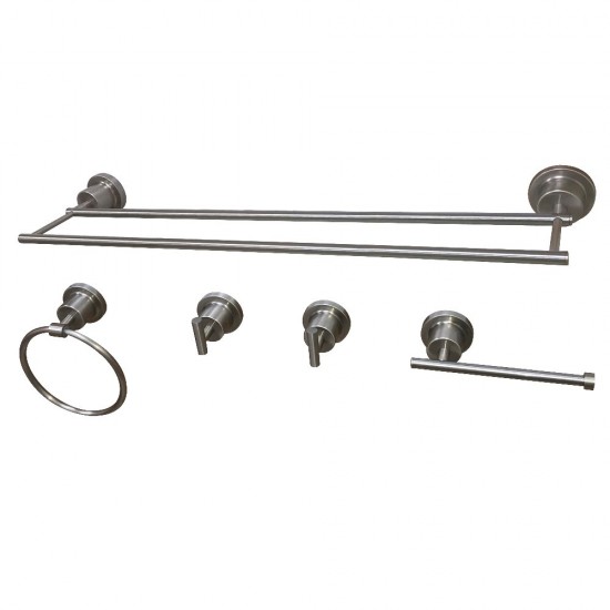 Kingston Brass Concord 5-Piece Bathroom Accessory Set, Brushed Nickel